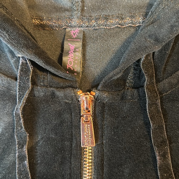 Betsey Johnson Performance Zip Hoodie & Jogger Velour Set - Picture 3 of 13